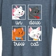 thumbnail image 3 of Disney Classics - Cats & Dogs - Un Deux Trois Cat - Women's Short Sleeve Graphic T-Shirt, 3 of 5