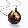 thumbnail image 6 of Halloween Castle Necklace Personalized Custom Photo Round Pendant Adjustable Stainless Steel Necklaces with Gift Box for Men Women Mothers Valentine's Jewelry Gift, 6 of 6