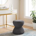 thumbnail image 4 of Multi-Functional Boucle Ottoman - Vanity Stool Chair with Sturdy Wooden Base - Suitable for Living Room, Bedroom, and Entryway - No Installation Needed, 4 of 14