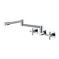 thumbnail image 1 of Wall Type Universal Rotating Folding All Copper Cold And Hot Optional Kitchen Faucet Washing Pool Mop Pool Dish Basin Foldable Sink Tap ,High Water Flow Rate, 1 of 5