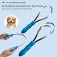 thumbnail image 3 of Pet Deshedding Loop Tool, Stainless Steel Undercoat Rake with Comfort Grip for Dogs and Cats, Removes Loose Fur, 3 of 10
