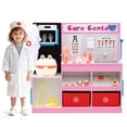 thumbnail image 1 of Costway Play Doctor's Office with Examine Region X-Ray Film ECG Monitor Eye Chart Faucet Pink, 1 of 10