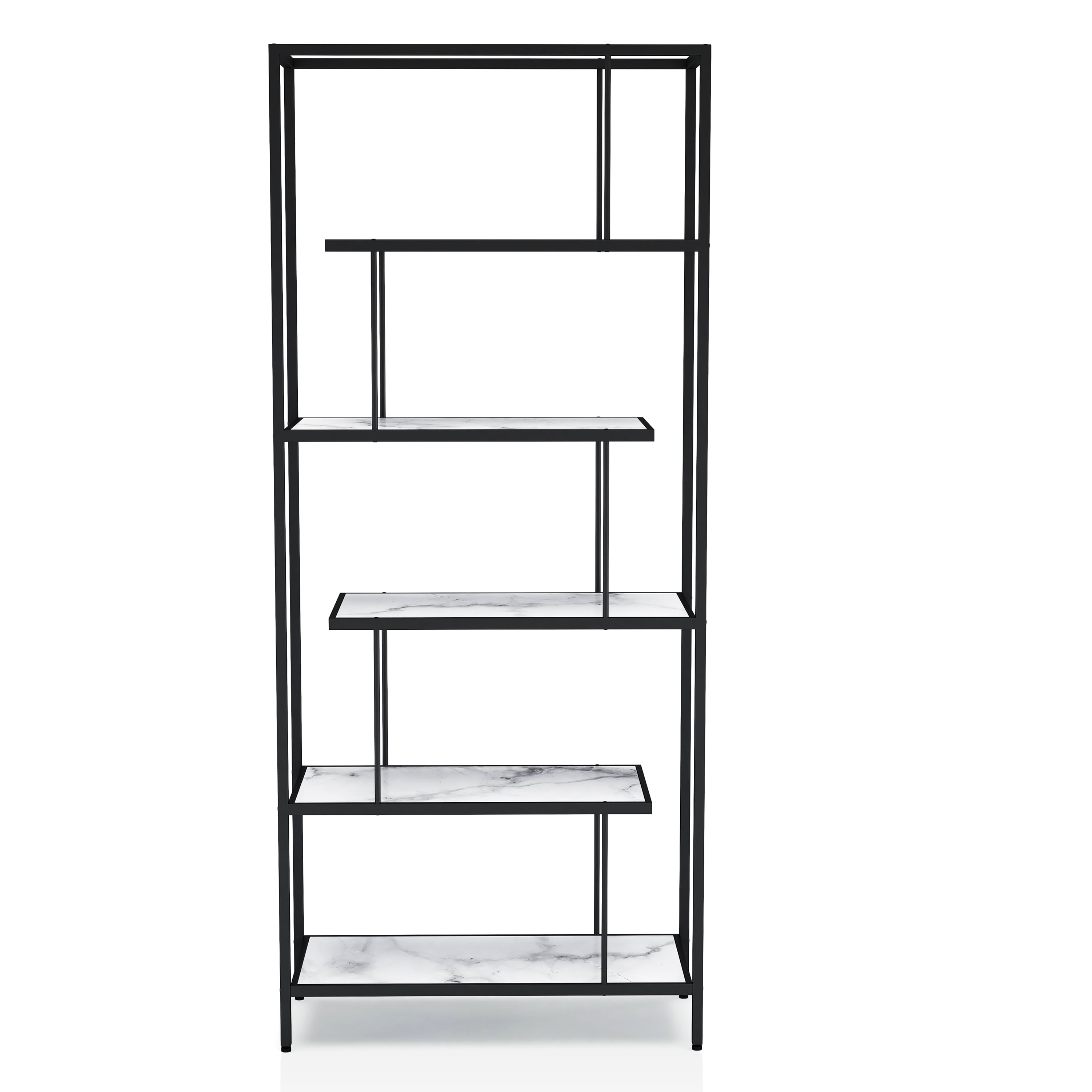 Furniture of America Harper 5-Shelf Bookcase, Black