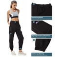thumbnail image 3 of PULI Women's Loose Cargo Sweatpants with Pockets Cotton Blend Jogger Pants Elastic Waist Athletic Lounge Pants for Yoga Gym Running, 3 of 6
