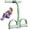 Gray-green, variant on Premium 4 Tube Pedal Resistance Band with Handle, Comfortable Ankle Puller and Elastic Sit Up Exerciser for Home Full Body Workout