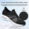 thumbnail image 2 of AMANSSE Men's Hands-Free Shoes Non Slip Running Walking Shoes Lightweight Breathable Slip on Sock Shoes Workout Gym Shoes Black Size 7.5, 2 of 6