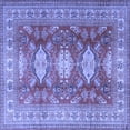 thumbnail image 1 of Ahgly Company Machine Washable Indoor Square Persian Blue Traditional Area Rugs, 6' Square, 1 of 4