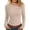Beige, variant on Hurxie Womens Fall Long Sleeve Asymmetrical Y2K Tops Cozy Ribbed Fabric, Slim Fitted Shirts, Basic Tees, Lightweight Sweater Black,L