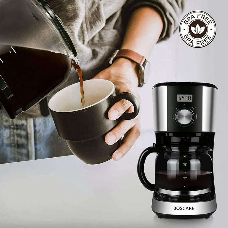 BOSCARE Coffee Maker 12 Cup Programmable Drip Coffee Machine