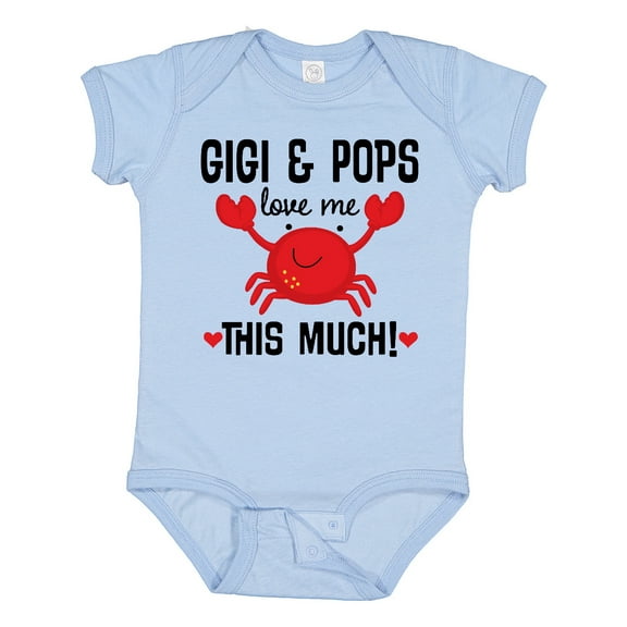 Inktastic Gigi and Pops Love Me Grandchild Boys or Girls Baby Bodysuit