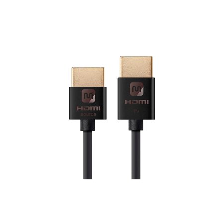 UPC: 0889028022573 | Monoprice Ultra Slim Active High Speed HDMI Cable 18Gbps 15ft Black 114196