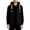 #02 Black, variant on Mens Down Vest Solid Color Sleeveless Zipper Fleece Vest for Men Casual Oversized Hooded Mens Vests Outerwear with Pockets 3XL
