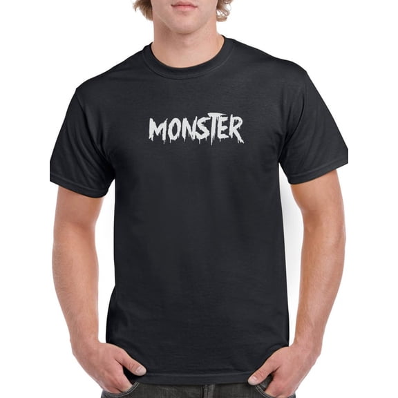 Monster  Men Black T-Shirt, Male Small