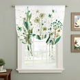 thumbnail image 2 of St Patrick's Day Balloon Curtains for Bedroom/Front Door/Bathroom, Spring Leaves Green Botanical Flowers Plants Tie Up Curtains 63 Inch Length Kitchen Curtains Shades for Windows 46"x63", 2 of 8