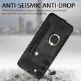 thumbnail image 5 of Allytech Galaxy S23 Case Wallet, RFID Blocking Multiple Cards Slots Ring Holder Stand Shockproof Protective Hand Wrist Wallet Case Cover for Samsung Galaxy S23 - Black, 5 of 13
