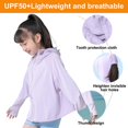 thumbnail image 4 of pieza de ropa de protección solar para niños de color morado puro, ropa de protección solar de seda helada Cool Sense, ropa de protección UV, 4 of 5