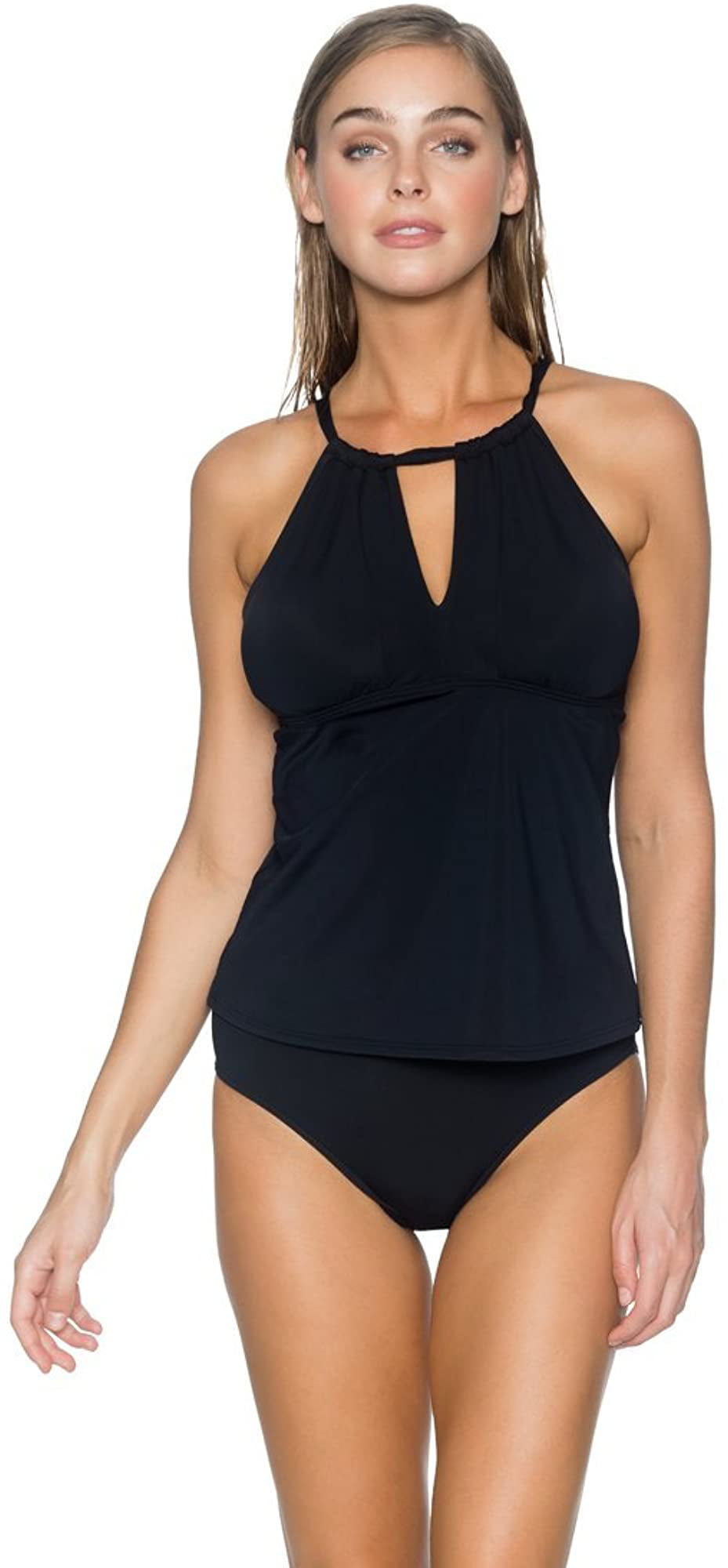 Sunsets Womens Hi-Neck Tankini with Removable Cups