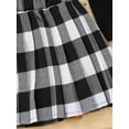 thumbnail image 6 of Seyurigaoka 2Pcs Kids Girls Santa Claus Print Long Sleeve Pullover + Plaid Pleated Skirt, 6 of 7