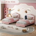 thumbnail image 7 of Riedhoff 11.4 inch Twin Size Bed Frame for Girls, with Storage Drawer, LED Light, Pink, 7 of 7