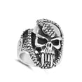 thumbnail image 4 of Evil Skull Snake Fang Biker Heavy Ring .925 Sterling Silver Band Jewelry Female Male Unisex Size 9, 4 of 4