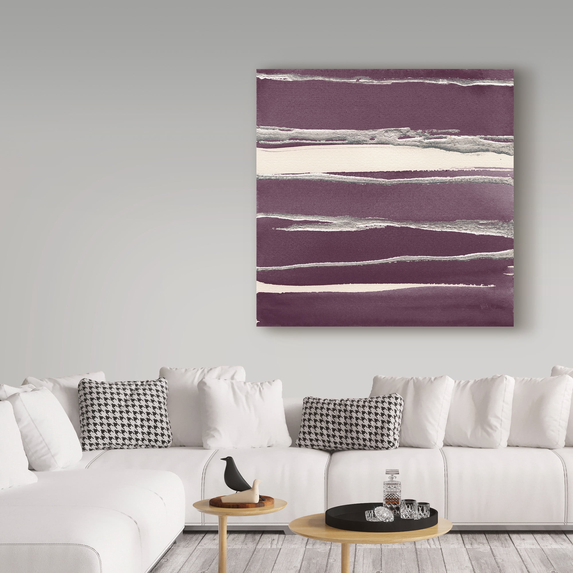 Trademark Fine Art 'Silver Rose II Purple' Canvas Art by Chris Paschke