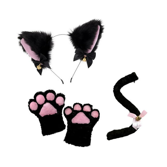 Disfraz de gatito Yuyangstore Negro para niños