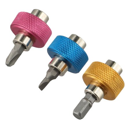 3pcs 1/4inch Drive Palm for Precision Screwdriver Bit Set Multitools Socket Adapter