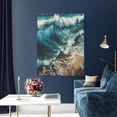 thumbnail image 5 of Gaeub Blue Ocean Waves Print Canvas Wall Art for Bathrooms Bedroom,Wall Decor,Framed Artwork for Wall,Modern Wall Decorations Prints Picture,Home Decor Wall Pictures 30" x 40", 5 of 8