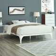 thumbnail image 5 of Modway Ollie Modern Sturdy Powder Coated Steel Full Bed Frame in White, 5 of 5