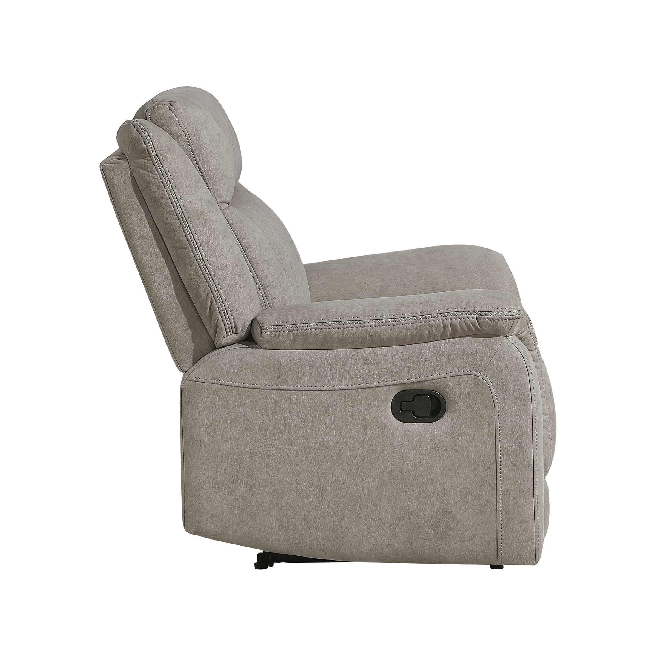 OakvillePark Virelle Microfiber Manual Reclining Chair, Dove