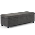 thumbnail image 1 of SIMPLIHOME Avalon Banc Ottoman Rectangulaire de 48 Pouces de Large à Dessus Relevable avec Rangement, en Tissu Tweed Gris Foncé Rembourré avec Grand Espace de Rangement pour le Salon, l'Entrée, la Chambre, Contemporain, 1 of 2