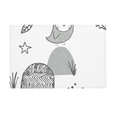 Cartoon Bird Cage Grass Nordic Pattern Ground Mat Non Slip Floor Bathroom Door Rug Carpet