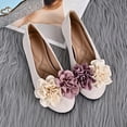 thumbnail image 5 of Purcolt Womens Double Flower Faux Suede Flats Lightweight Casual Round Toe Soft Sole Ballet Shoes Comfort Slip On Dress Shoes for Work Office Walking, 5 of 9