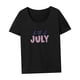 thumbnail image 4 of Camiseta de verano para mujer, ropa de calle, camiseta sencilla con cuello redondo para senderismo, viajes y desplazamientos SG, 4 of 7