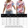 thumbnail image 2 of Camisa Camisas casuales para mujer Camisas con estampado floral con cuello en V de moda Tops de oficina (Rosa M) Ygjytge Rosa T M para Mujer, 2 of 7