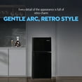 thumbnail image 6 of GGTB 3.0 Cu.ft Retro Compact Two Door Refrigerator, Mini Fridge with Freezer Compartment, Reversible Doors, Removable Shelves, Black, 6 of 12