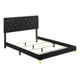 thumbnail image 3 of Kendall Tufted Panel Queen Bed Black and Gold, 3 of 8
