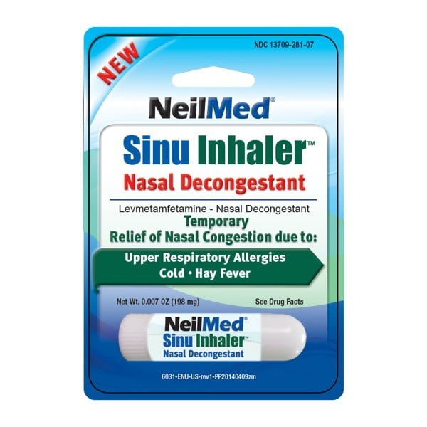 NeilMed Pharmaceuticals Sinus Inhaler Nasal Decongestant, 0.007 oz
