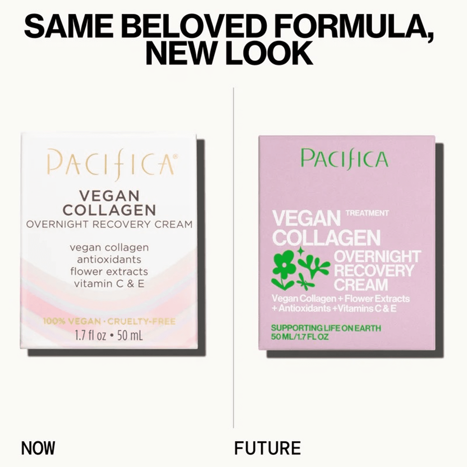Pacifica - Crème de nuit réparatrice au collagène végétalien - 50 ml