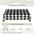 thumbnail image 4 of Black and White Harlequin Tablecloth 50x70 Inch, Washable Waterproof Rectangular Table Cover for Party Picnic Dinner Decor, 4 of 5