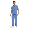 thumbnail image 3 of Scrubs Uniforms Women Nurse Clothes Thin Nursing Scrub Top Elastic Scrubs Pants Doctor Workwear Spa Overalls, 3 of 6