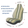 thumbnail image 3 of Wukai Colourful stripes Full Set Car Seat Covers with Soft Padding Universal Auto Front Seats Protector and Cushion Mat, 3 of 5