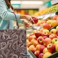 thumbnail image 4 of Boho Chic Paisley Foldable Tote Bag - Reusable Grocery Bag with Vintage Floral Pattern, Washable & Durable, 4 of 6