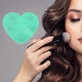 thumbnail image 2 of Unique Bargains 1 Pc Heart-shaped Makeup Sponge Brush Cleaner Green, 2 of 5