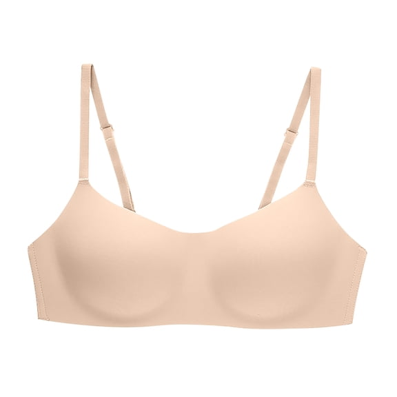 Comfy Bras Women Convertible Bra Feature V-Neck Soft Bra Style W-1595 Khaki L