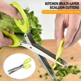 thumbnail image 1 of Ciseaux à oignons verts multifonctionnels multicouches, acier inoxydable, couteau à couper les herbes, ciseaux à épices Abropérer, ciseaux de cuisine5 Layers He Qiyong unisex, 1 of 1