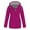 Hot Pink, variant on Timegard Rain Jacket Women Plus Size Active Outdoor Hoodies Jacket Zip up Fall Raincoat Windbreaker