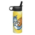 thumbnail image 2 of Tom And Jerry 18oz Insulated Water Bottle, Cartoon Stainless Steel Sports Water Kettle with Straw, Travel Outdoor Portable Cup Gift for Boys Girls, 2 of 8