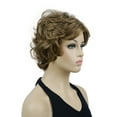 thumbnail image 4 of Women's Short Curly Wavy Wig Synthetic Hair Full Wig for Daily Use, 6 inches, Light Golden Brown, 4 of 8