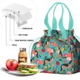 thumbnail image 4 of German Shepherd with Flowers Drawstring Lunch Bag Women - Drawstring Lunch Bag Insulated for Work Office - Stain-Resistant Large Lunchbags for Women with Multi-Pockets, 4 of 6